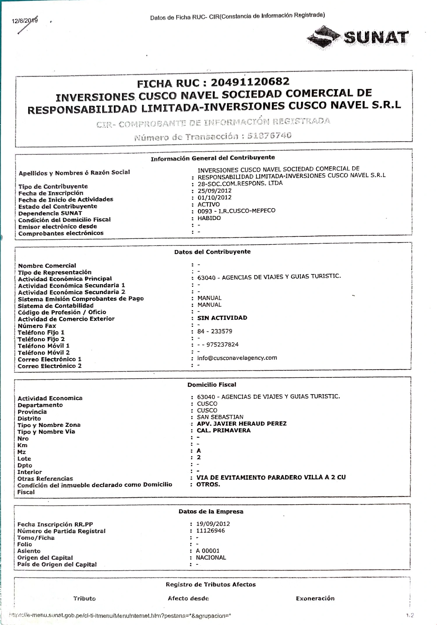 Licencia de Funcionamiento